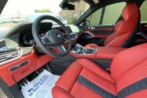 AODetail on luxury BMW interior